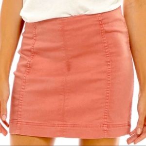 Jolt Washed Pink/Mauve Mini Skirt - 7/28W